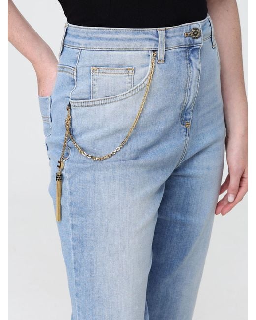 Elisabetta Franchi Blue Stretch Slim Fit Jeans