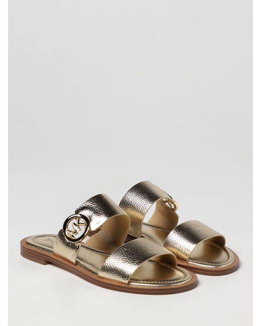 Sandalias planas MICHAEL Michael Kors de color Metálico | Lyst