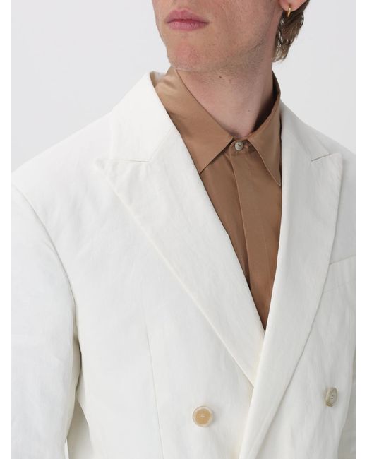 DSquared² White Double Breasted Linen Dress for men