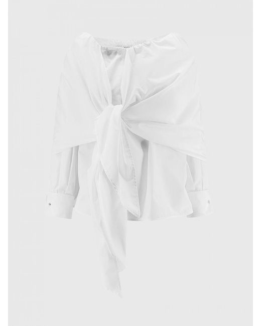 Max Mara White Curvone Cotton Shirt