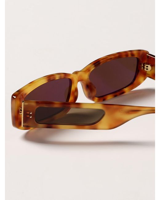 Linda Farrow Brown Talita Acetate Sunglasses