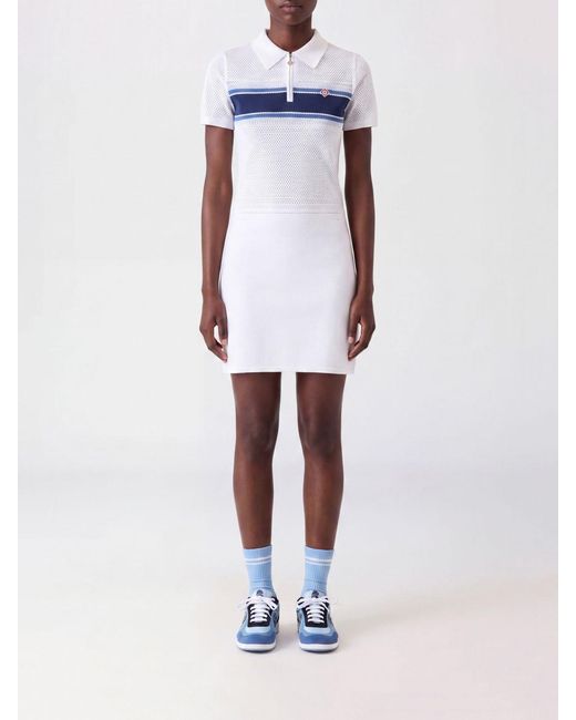 Casablanca White Cotton Polo Dress