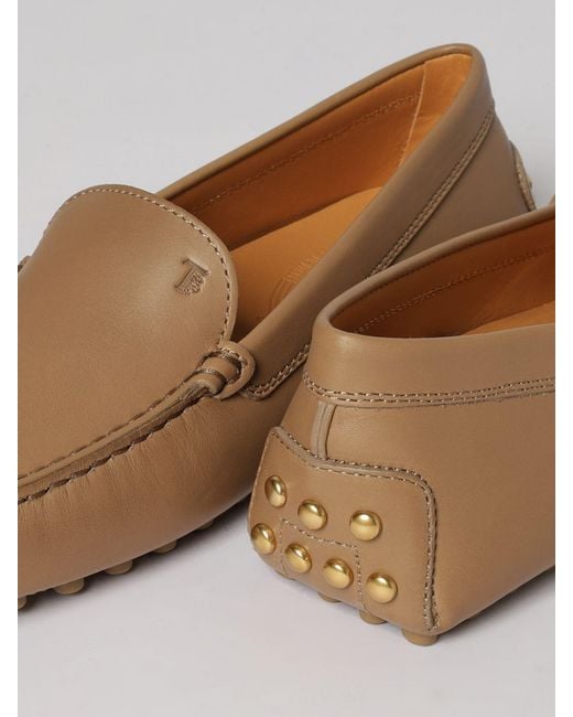 Tod's Natural Leather Driving Loafer