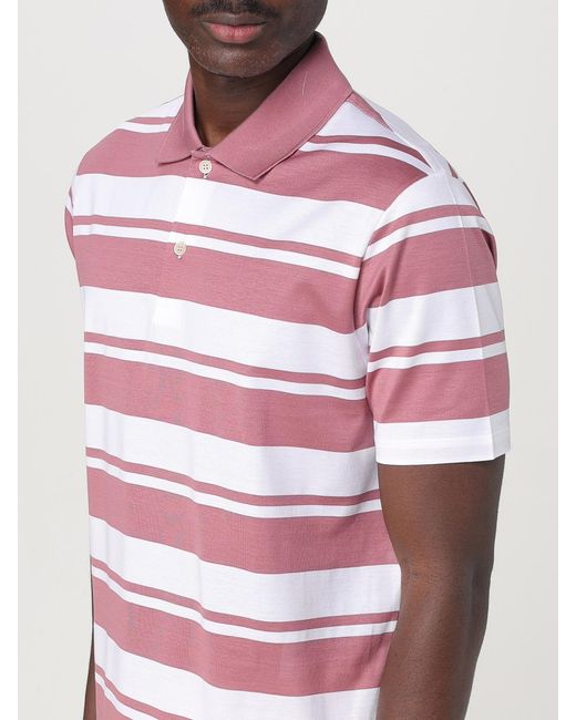 Paul & Shark Red Striped Polo Shirt Short Sleeve for men