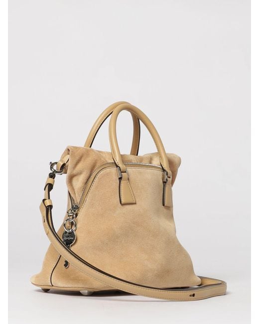 Maison Margiela Natural 5Ac Soft Suede Bag