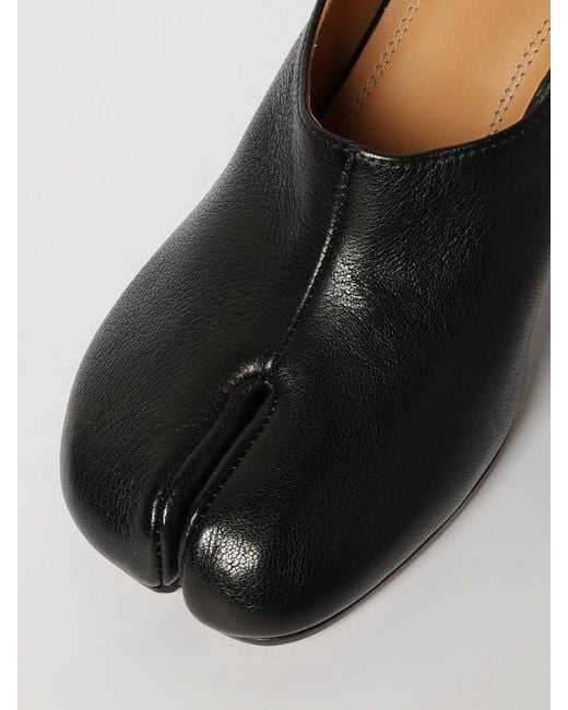Maison Margiela Black Tabi Leather Pumps