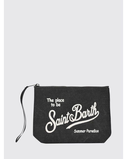 Mc2 Saint Barth Black Cotton Blend Aline Pouch for men