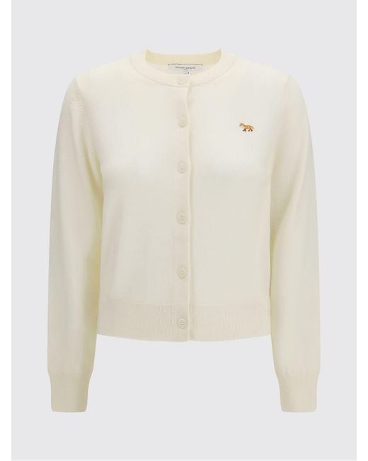 Maison Kitsuné Natural Maison KitsunÉ Crew Neck Cardigan