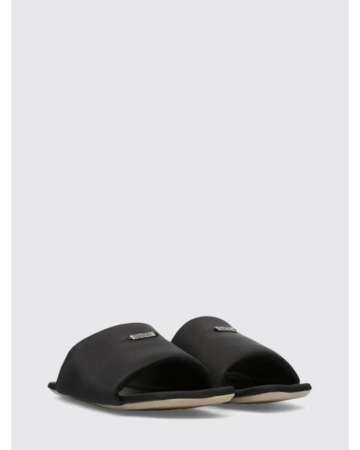 MM6 by Maison Margiela Black Nylon Sliders