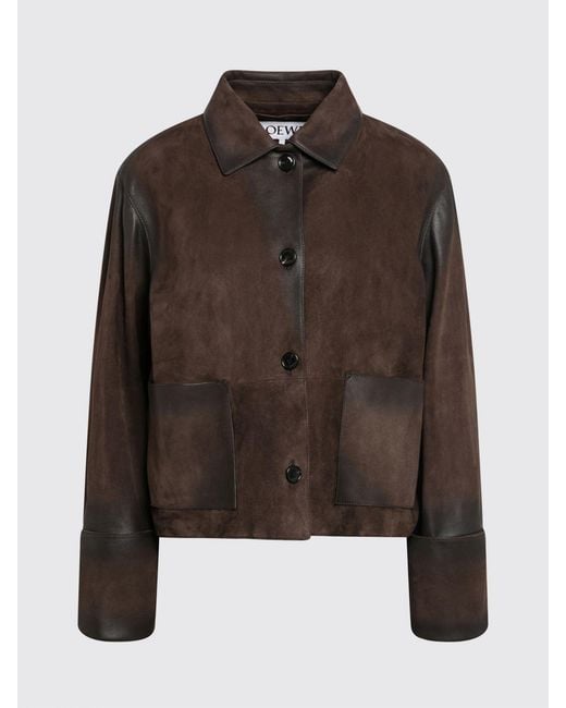 Loewe Brown Suede Lambskin Jacket