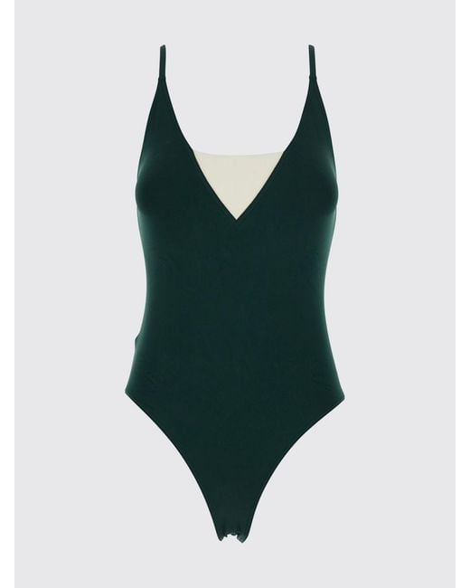 Eres Green Nylon One Piece Swimsuit