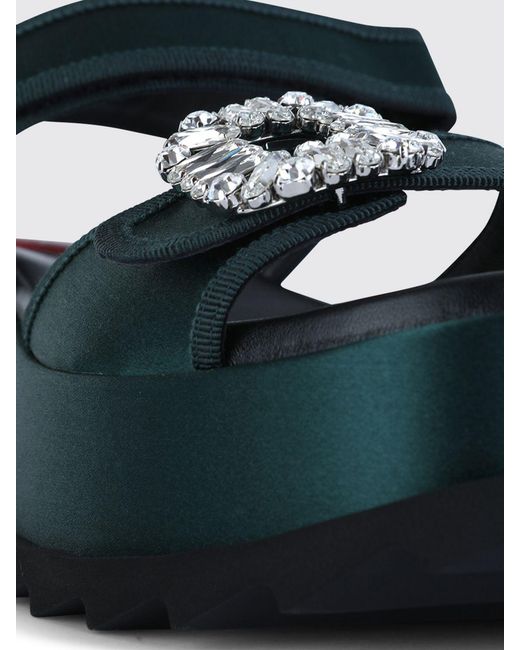 Roger Vivier Blue Wedge Sandal