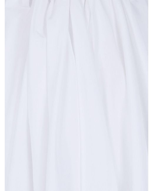 N°21 White Cotton Midi Skirt