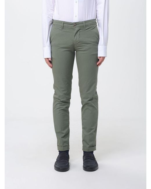 Re-hash Green Stretch Cotton Chino Trousers for men
