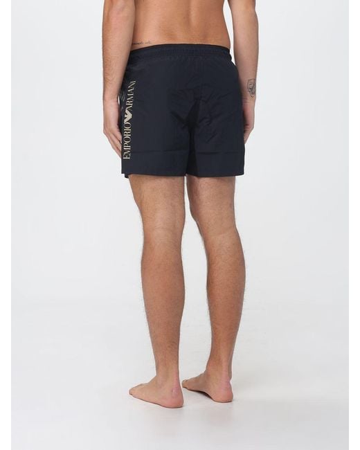 EA7 Blue Polyester Swimsuit for men