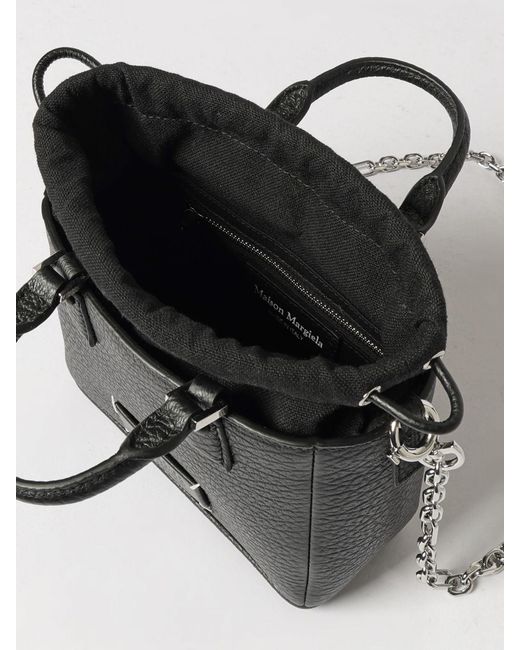 Maison Margiela Black 5Ac Mini Grained Leather Bag