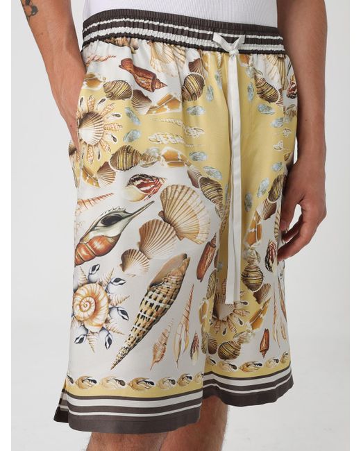 Dolce & Gabbana Natural Silk Shorts for men