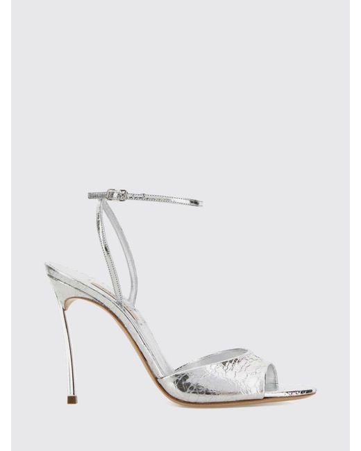 Casadei White Heeled Sandals