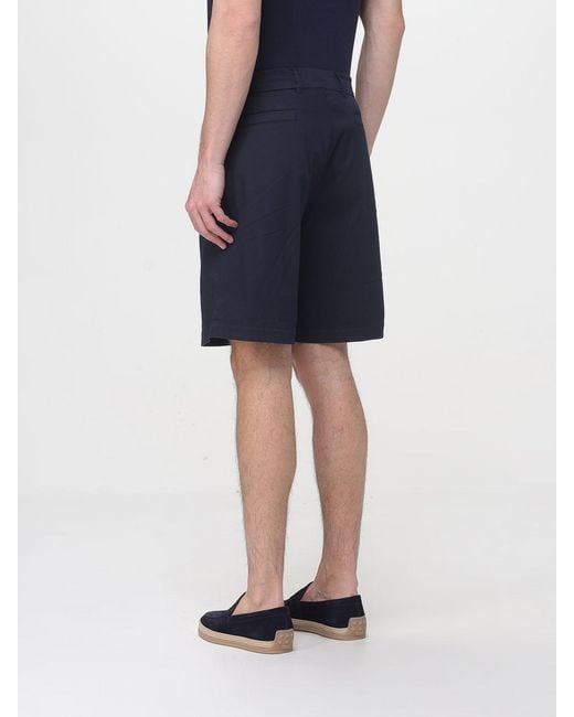 Brunello Cucinelli Blue Cotton Chino Shorts for men