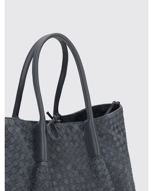 Bottega Veneta Gray Pinacoteca Woven Suede Bag