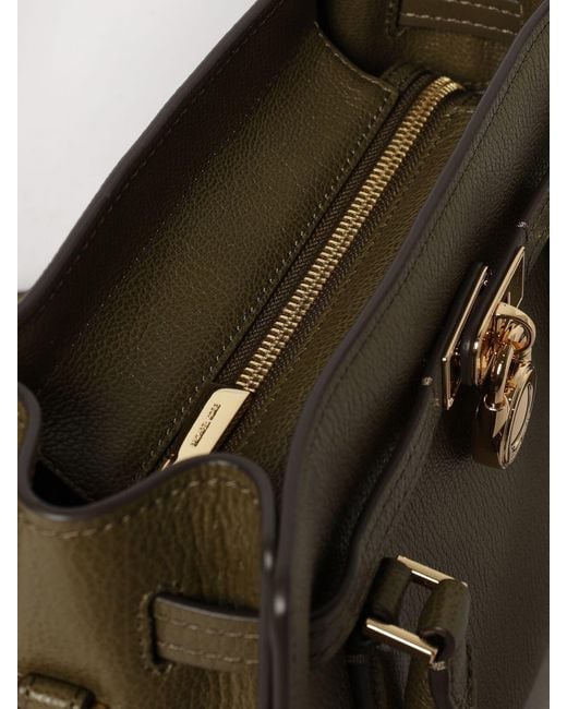 Michael Kors Metallic Hamilton Moderne Leather Tote Bag With Double Handle