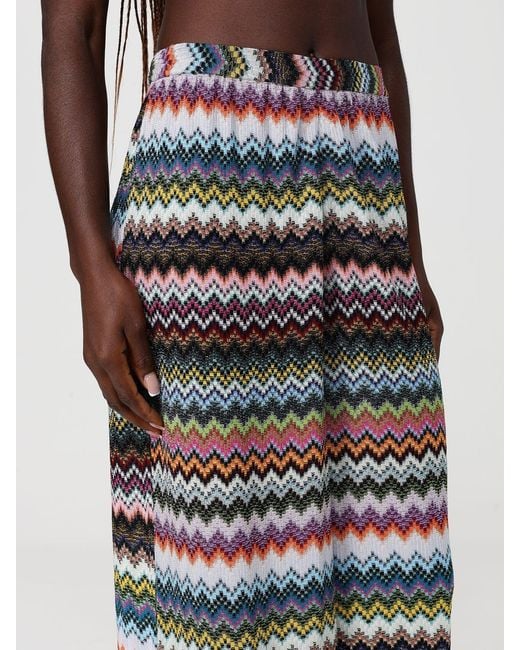 Missoni Multicolor Zig Zag Viscose Beach Pants