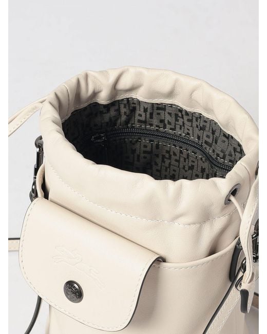 Longchamp Natural Le Pliage Xtra Mini Cowhide Leather Bucket Bag