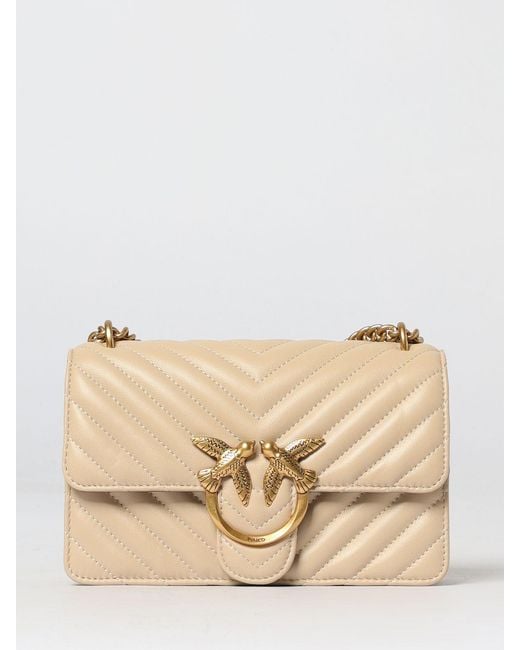 Pinko Natural Love One Mini Chevron Quilted Nappa Bag