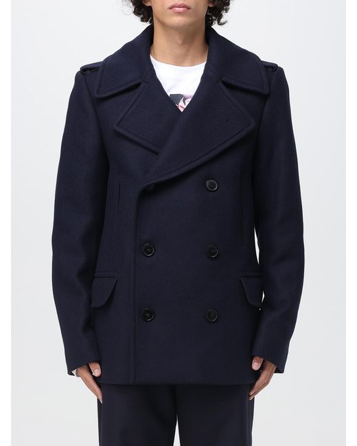 Dries Van Noten Blue Coat for men