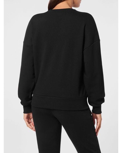 Philipp Plein Black Relaxed Fit Crew-Neck Sweatshirt
