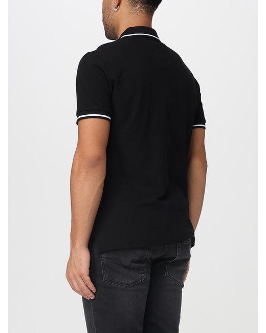 Versace Jeans Couture Black Polo With Embroidered Logo for men