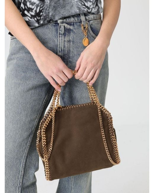 Stella McCartney Brown Falabella Synthetic Suede Mini Tote Bag