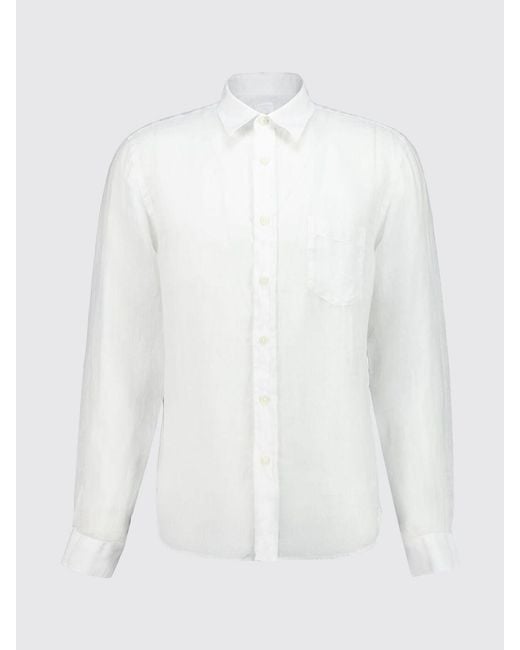 Camicia Casual Basic di 120% Lino in White da Uomo