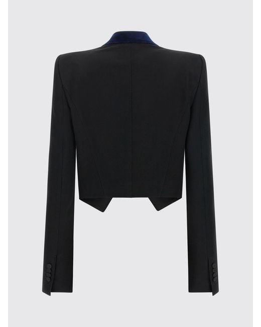 Tom Ford Blue Wool Tuxedo Blazer With Velvet Peak Lapels