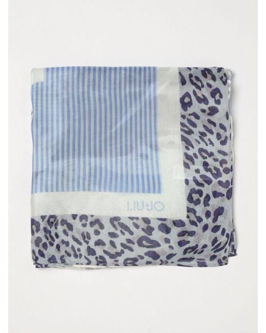 Liu Jo Blue Printed Scarf