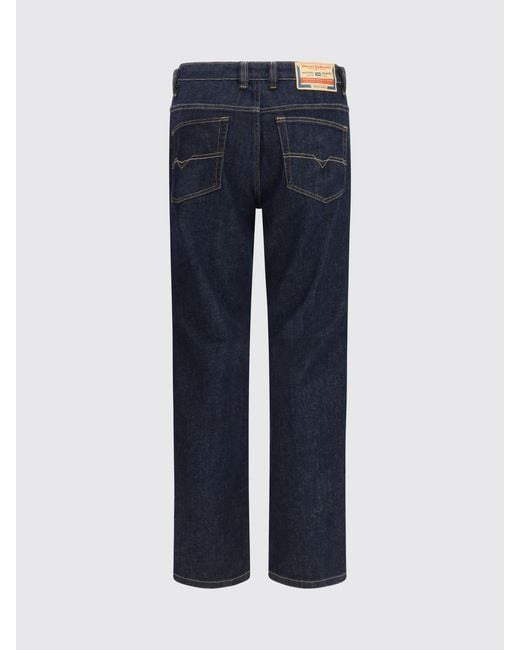 DIESEL Blue 5-Pocket Cotton Denim Jeans for men
