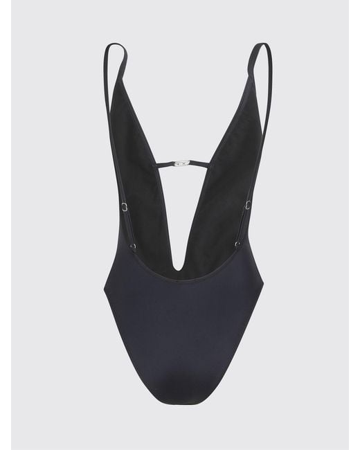 DIESEL Black Daisy Polyester Swimsuit