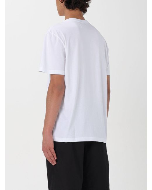 T-shirt in cotone con logo di Golden Goose Deluxe Brand in White da Uomo