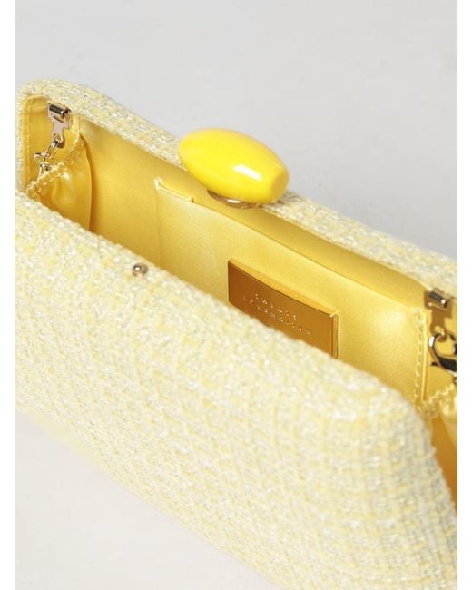Twentyfourhaitch Yellow Citara Tweed Clutch