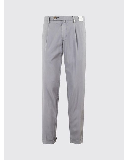 Myths Gray Slim Fit Wool Fresco Trousers for men