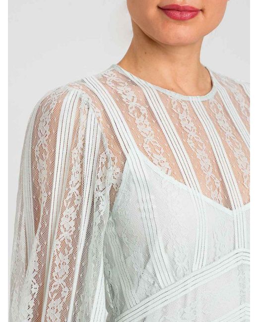 Twinset Multicolor Lace Midi Dress