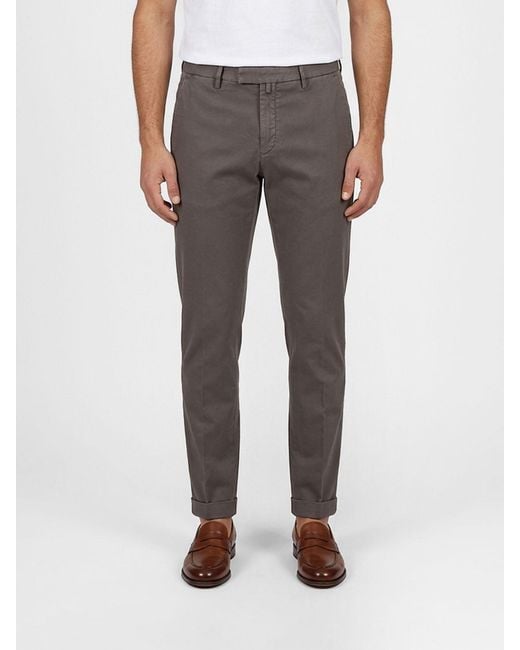 Briglia 1949 Gray Cotton Chino Trousers for men