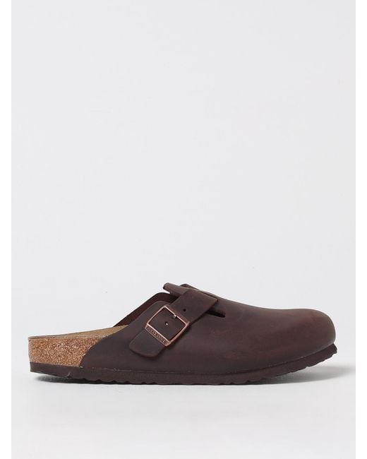 Birkenstock Brown Oiled Leather Boston Clogs for men