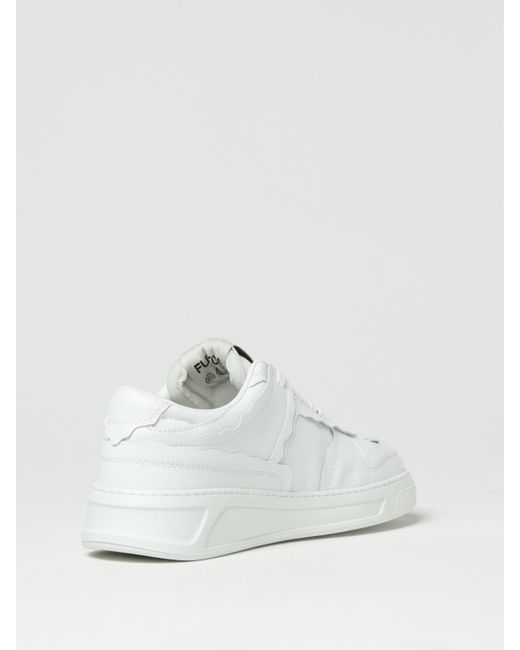 MSGM White Fantastic Green Sneakers In Recycled Synthetic Leather for men