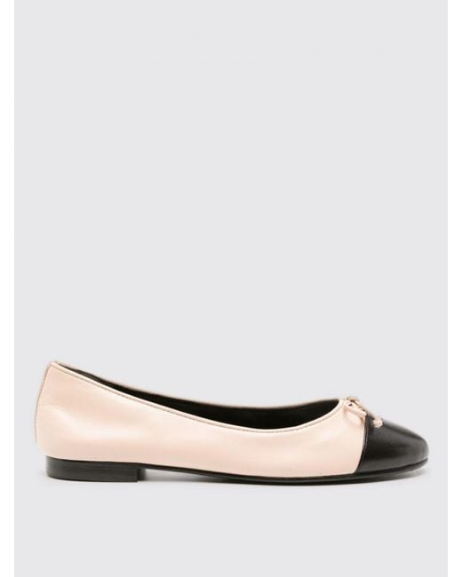 Ballerines En Cuir À Motif Double T Tory Burch en coloris Pink