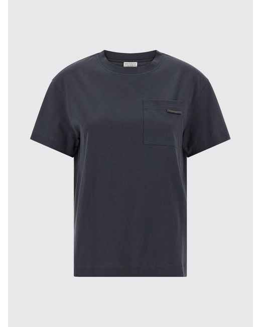 Brunello Cucinelli Black Cotton T-Shirts