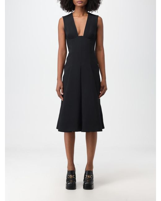 Versace Black Dress In Viscose Blend