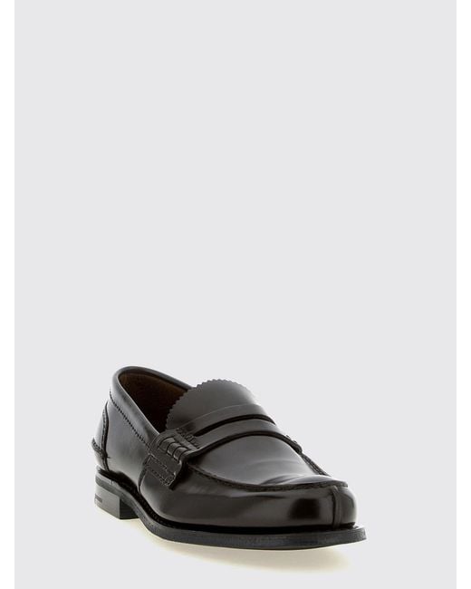 Church's White Pembrey Brushed Leather Penny Loafers With Saddle Strap for men