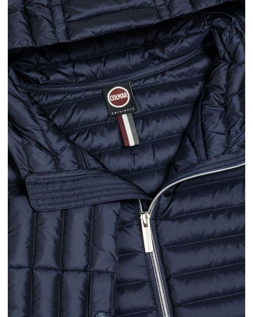 Colmar Blue Nylon Hooded Down Jacket