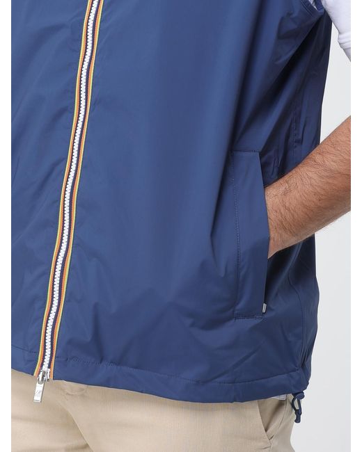 K-Way Blue Nylon Vest for men